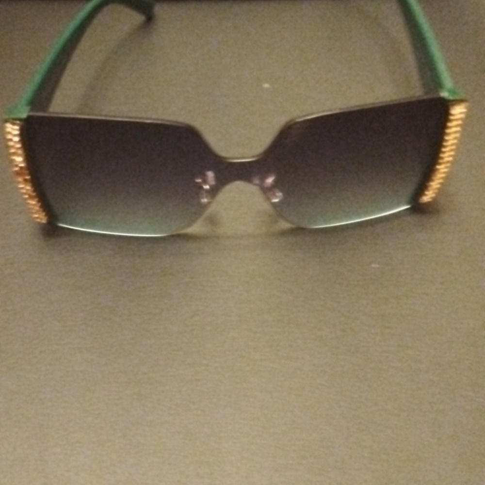 Green bling Sunglasses